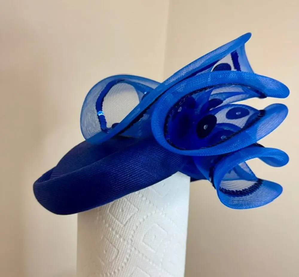 Anita Pineault Royal Blue Fascinator Hat